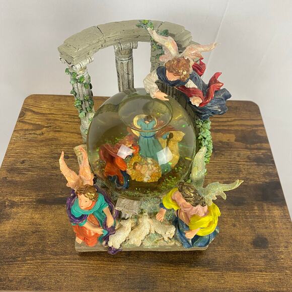 Christopher Radko Nativity Snow Globe Limited Edition Vintage 90s Christmas Ange - Picture 14 of 16